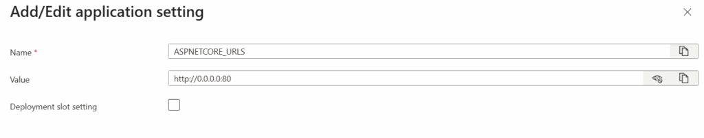 ASPNETCORE_URLS