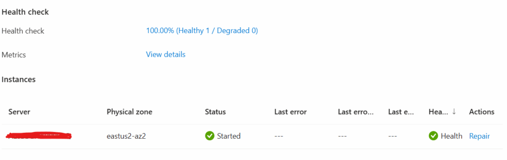Health Check and Container Status