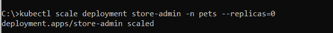 Scale AKS Deployment to Zero